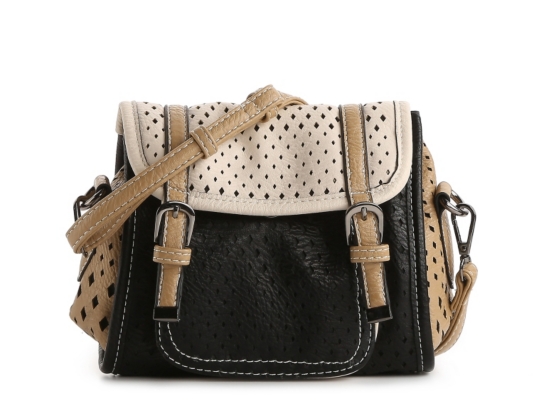 POVERTY FLATS by rian Perforated Cross Body Bag