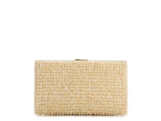 Lulu Townsend Macaria Small Beaded Clutch