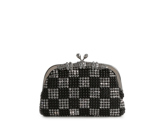 Lulu Townsend Rhinestone Mesh Clutch