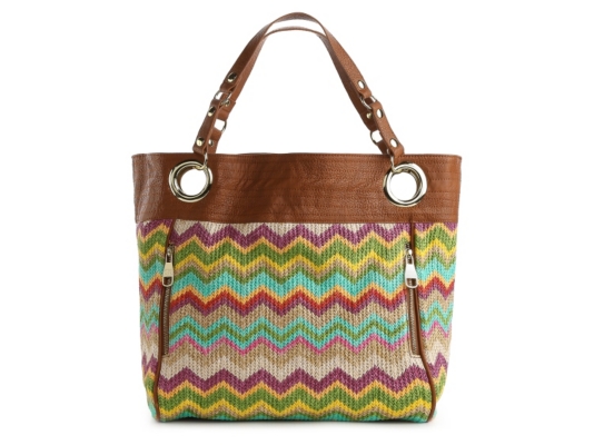 Steve Madden BTaffy Straw Chevron Tote