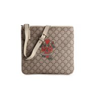 Gucci Coated Fabric Signature Emblem Messenger Bag