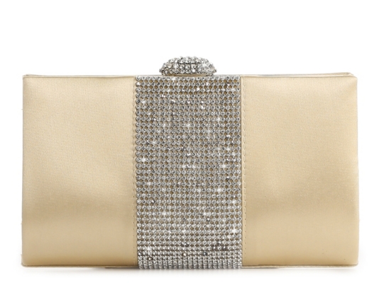 Lulu Townsend Rhinestone Center Frame Clutch