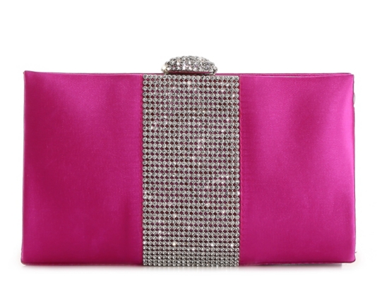 Lulu Townsend Rhinestone Center Frame Clutch