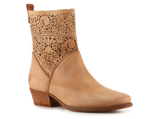 Felmini Leather Cutout Bootie