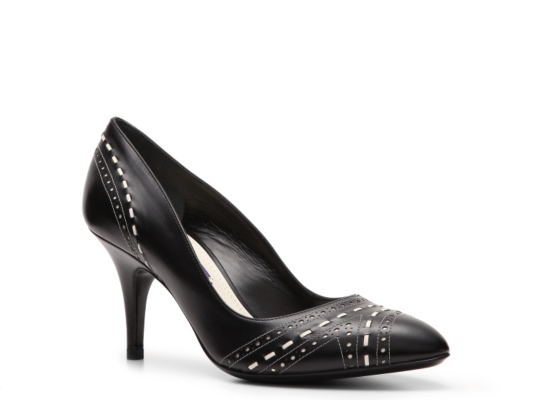 Ralph Lauren Collection Arleena Leather Stitch Pump