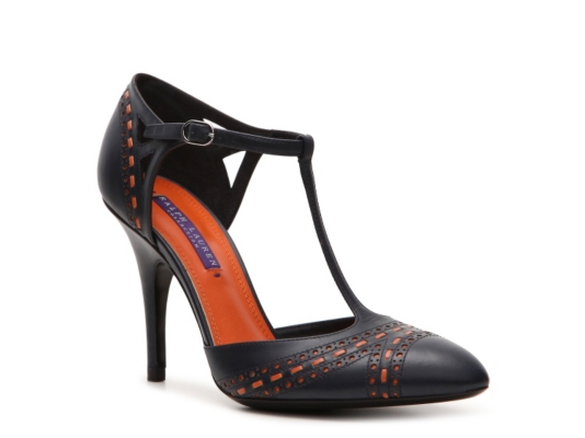 Ralph Lauren Collection Astor Leather Stitch Pump