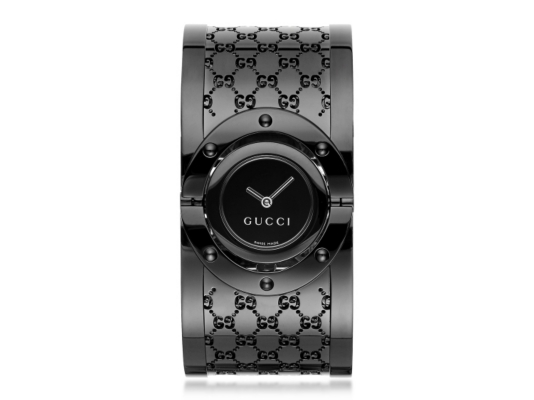 Gucci Women's Twirl Black Stainless Steel Medium Bangle Watch