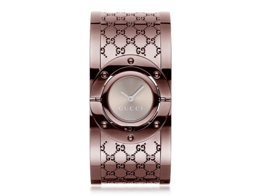 Gucci Women's Twirl Brown Stainless Steel Medium Bangle Watch