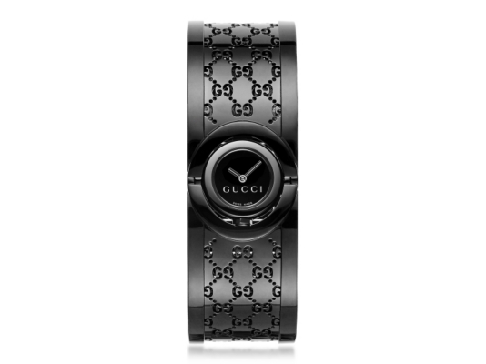 Gucci Women's Twirl Black Stainless Steel Small Bangle Watch