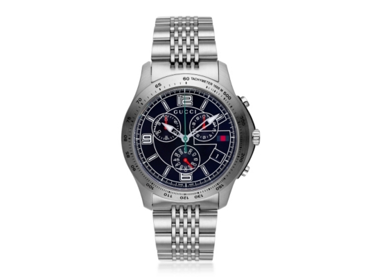 Gucci Men's Timeless Silver Stainless Steel Chronograph Watch