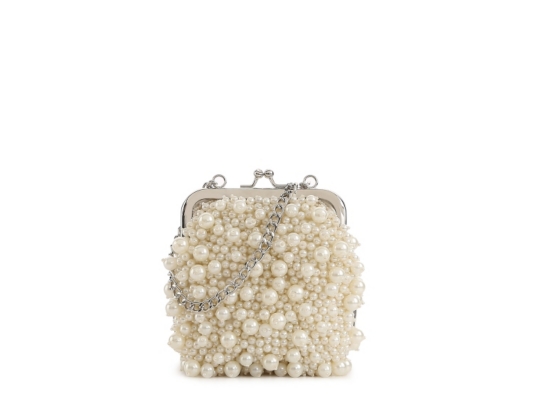 Lulu Townsend Pearl Bead Frame Clutch