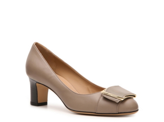 Salvatore Ferragamo Leather Buckle Pump