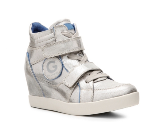 sneaker wedges guess