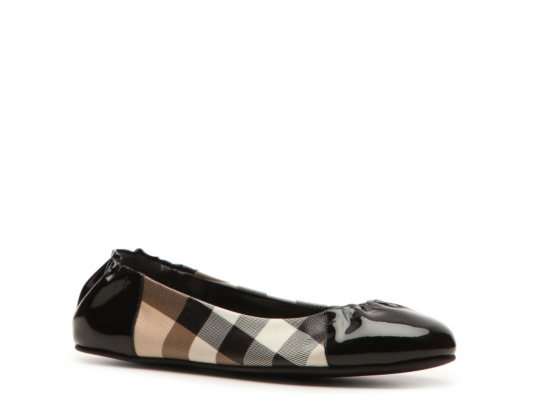 Burberry House Check Coated Canvas Flat