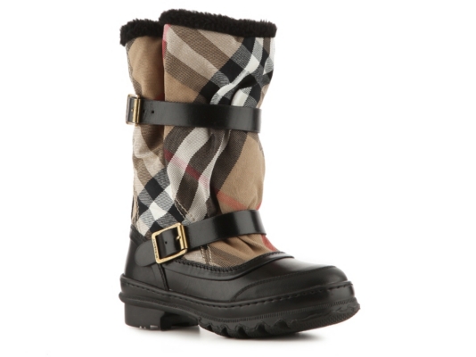 Burberry House Check Canvas Buckle Boot