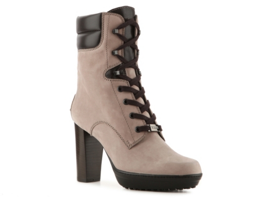 Tod's Nubuck Leather Platform Bootie