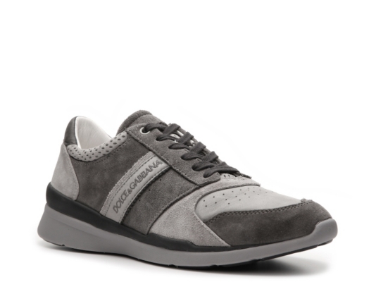 Dolce & Gabbana Suede & Perforated Leather Sneaker