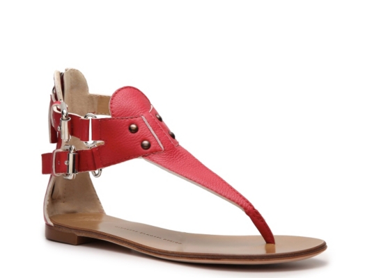 Giuseppe Zanotti Leather Buckle Flat Sandal