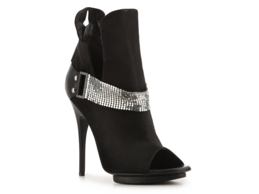 Giuseppe Zanotti Suede Peep Toe Bootie