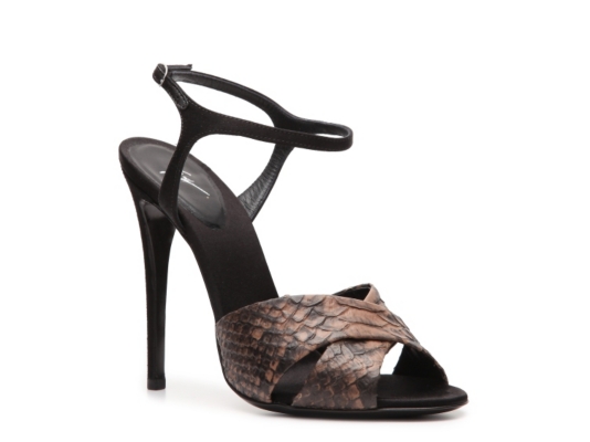 Giuseppe Zanotti Reptile Leather Peep Toe Sandal