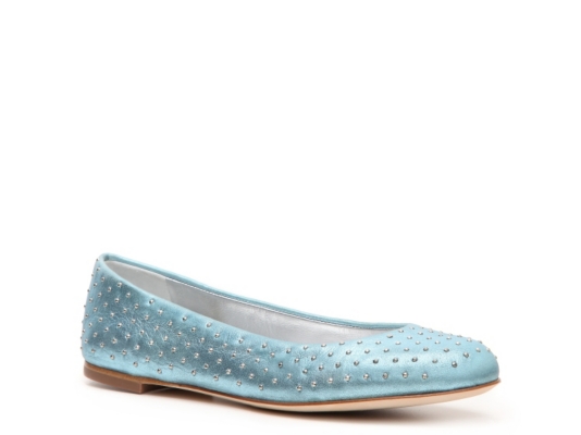 Giuseppe Zanotti Metallic Leather Studded Flat