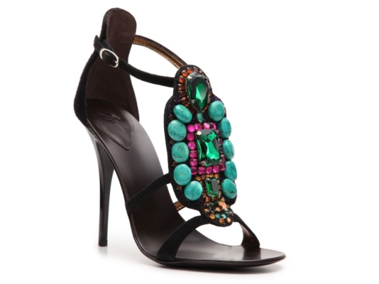 Giuseppe Zanotti Suede Jewel Sandal