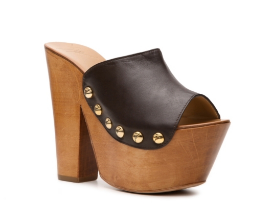 Giuseppe Zanotti Leather Peep Toe Clog