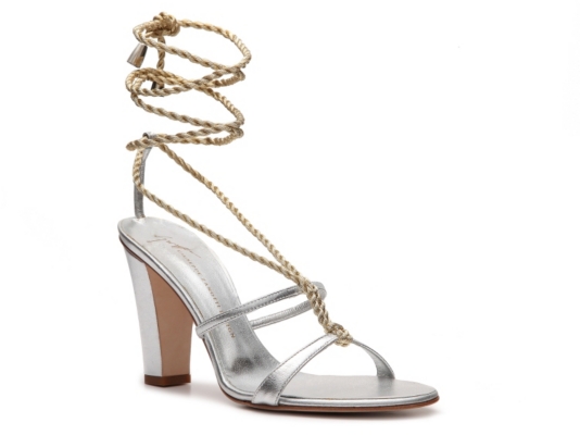 Giuseppe Zanotti Metallic Leather Rope Sandal