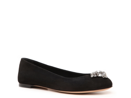 Giuseppe Zanotti Suede Crystal Flat