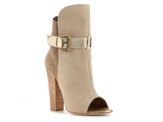 Giuseppe Zanotti Nubuck Leather Peep Toe Bootie