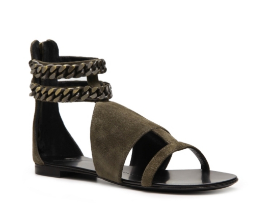 Giuseppe Zanotti Suede Chain Flat Sandal