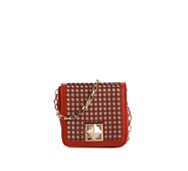 POVERTY FLATS by rian Perforated Convertible Mini Clutch Crossbody Bag