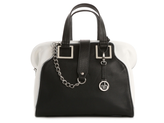 Audrey Brooke Rachel Leather Color Block Satchel