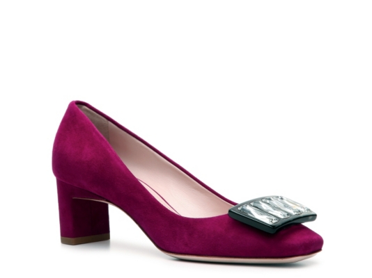 Miu Miu Suede Buckle Pump