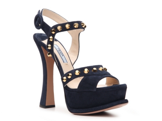 Prada Suede Studded Sandal