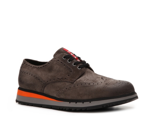 Prada Suede Wingtip Sport Oxford
