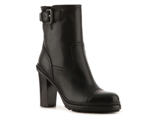 Prada Leather Buckle Bootie