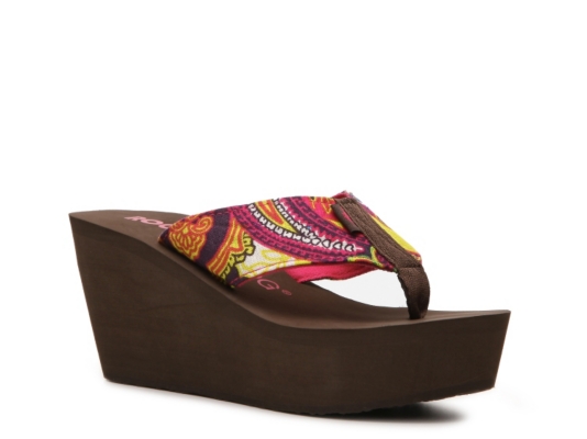 Rocket Dog Diver Paisley Wedge Flip Flop