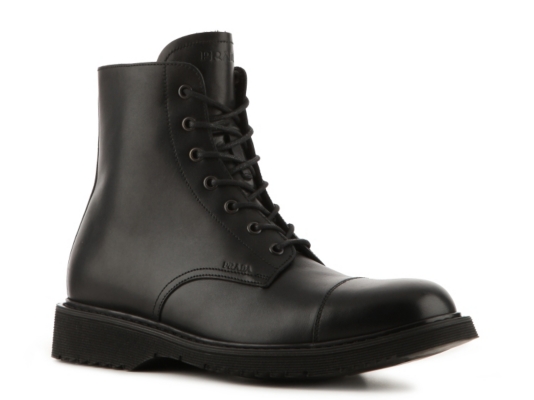 Prada Leather Cap Toe Boot