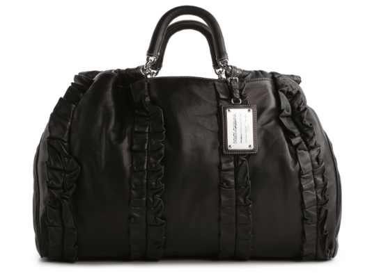 Dolce & Gabbana Leather Ruffle Tote