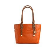 Audrey Brooke Steph Leather Buckle Tote
