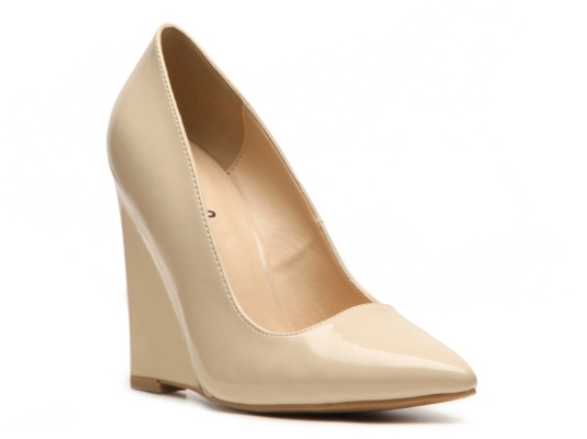 Qupid Meester-01 Wedge Pump