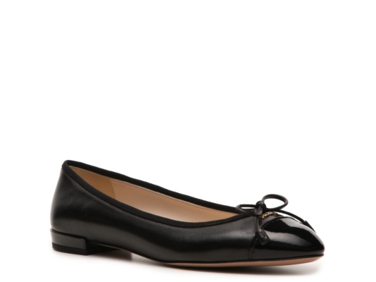 Prada Leather Cap Toe Flat
