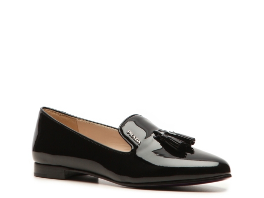 Prada Patent Leather Tassel Flat