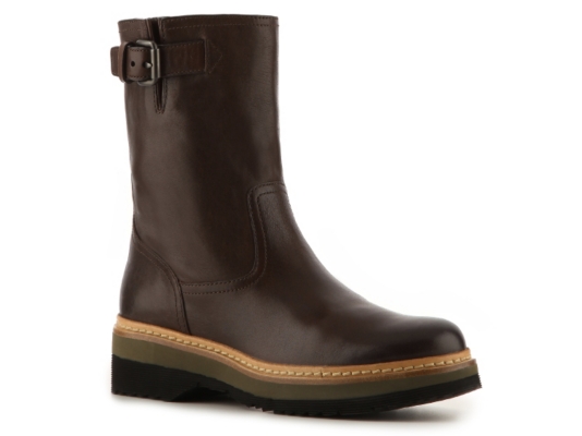 Prada Leather Buckle Boot
