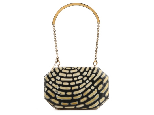 Roberto Cavalli Reptile Print Box Clutch