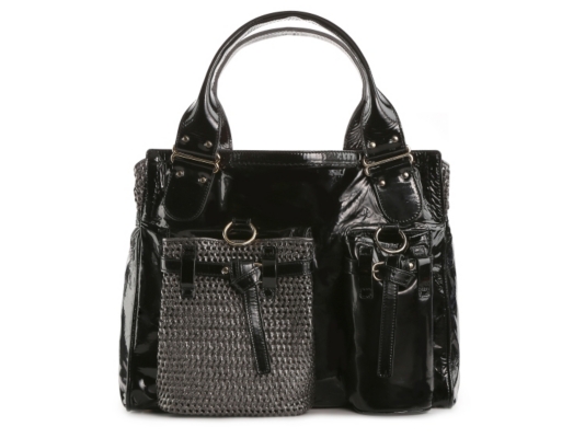 Chloe Patent Leather Pocket Satchel