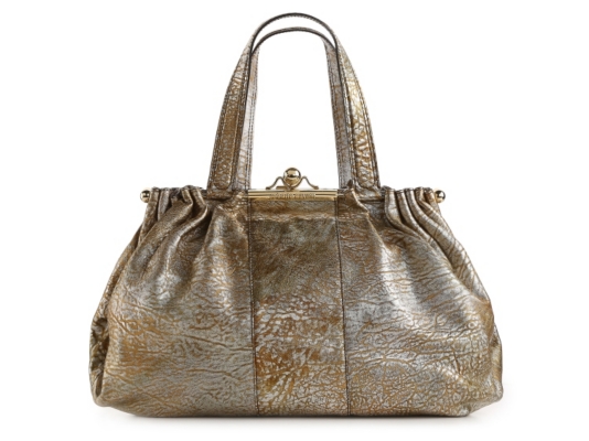 Roberto Cavalli Leather Push Lock Shoulder Bag
