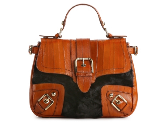 Dolce & Gabbana Leather & Fur Top Handle Satchel