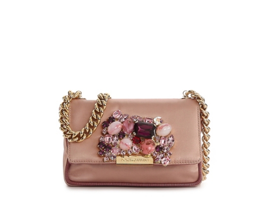 Dolce & Gabbana Satin Jeweled Embellished Clutch